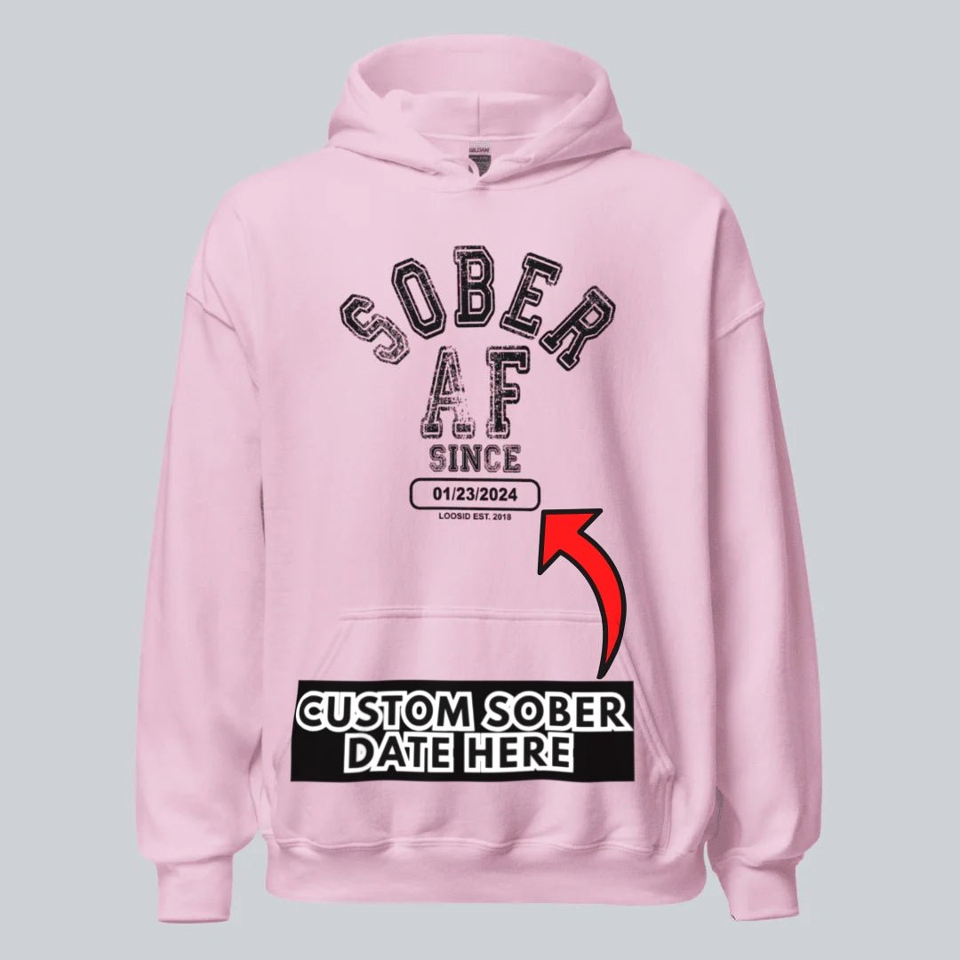 Sober AF Since Recovery Hoodie graphic detail (view 34)
