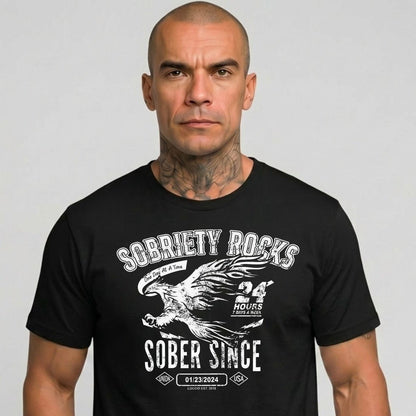 Loosid Sober Since Sober T Shirt featuring the design