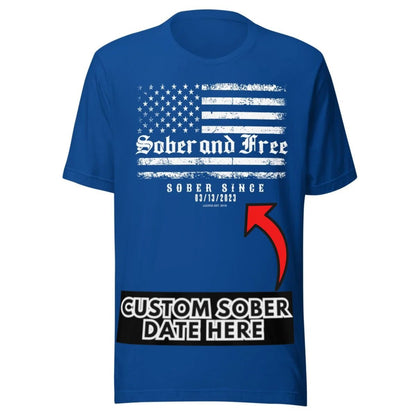 Sober and Free Sober T Shirt side view (view 16)
