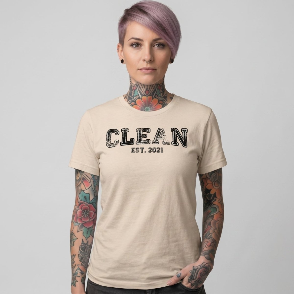 Clean EST. Sober T Shirt fit detail (view 19)