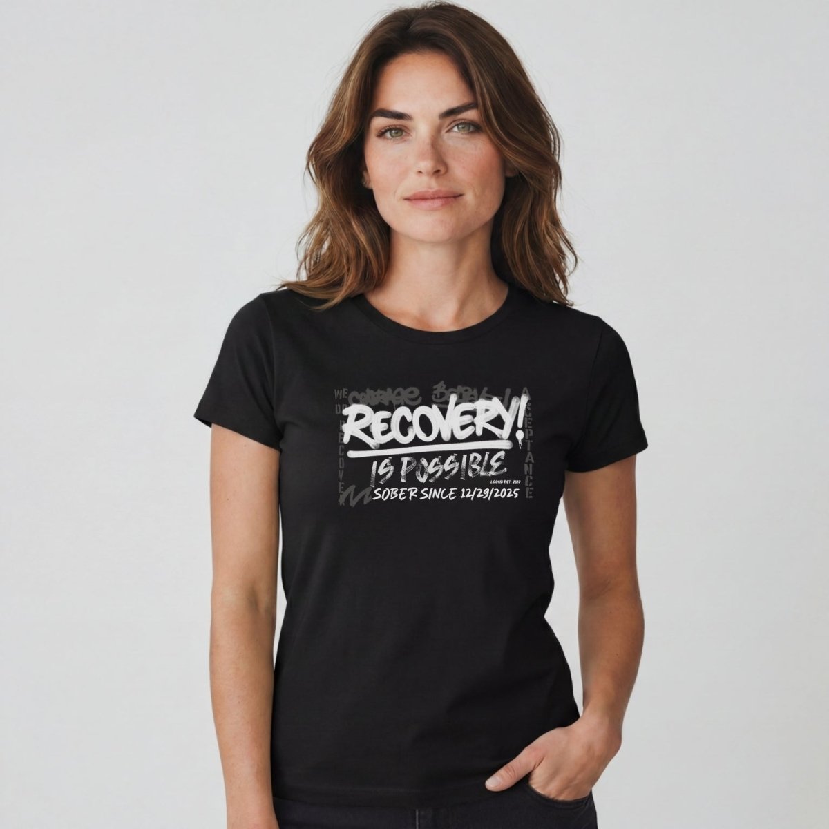 Sober T Shirt | Women's Recovery Is Possible Tee