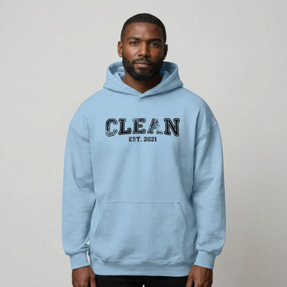 Clean Est. Hoodie w Personalized Recovery Year Recovery Hoodie close-up view (view 22)