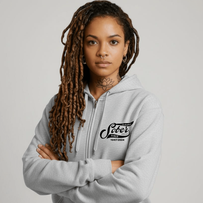 Sober Since Recovery Hoodie product photo (view 20)