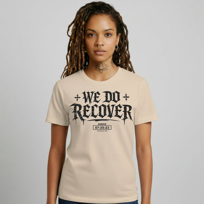 We Do Recover Female Sober T Shirt fit detail (view 19)