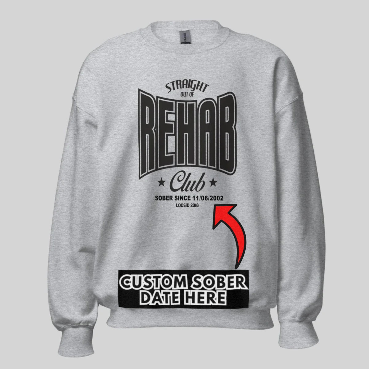 Rehab Recovery Hoodie back view (view 27)