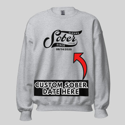 Sober Since Recovery Hoodie flat lay styled image (view 23)