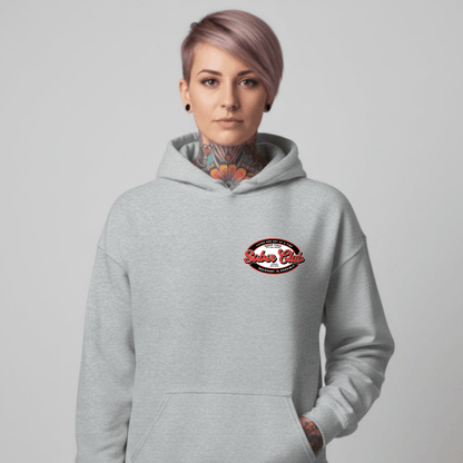Sober Club Badge Recovery Hoodie lifestyle view (view 15)