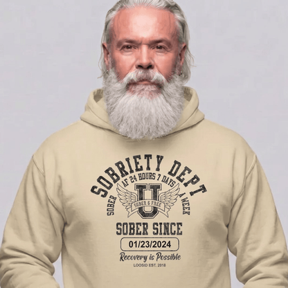 Recovery Hoodie | Men's Sobriety Dept 24/7 Hoodie