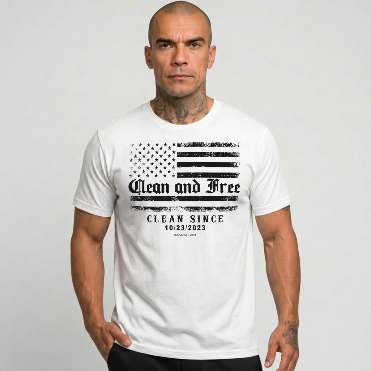 Clean and Free Sober T Shirt close-up view (view 22)