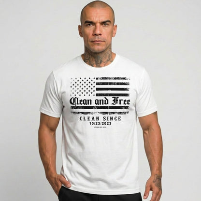 Clean and Free Sober T Shirt close-up view (view 22)