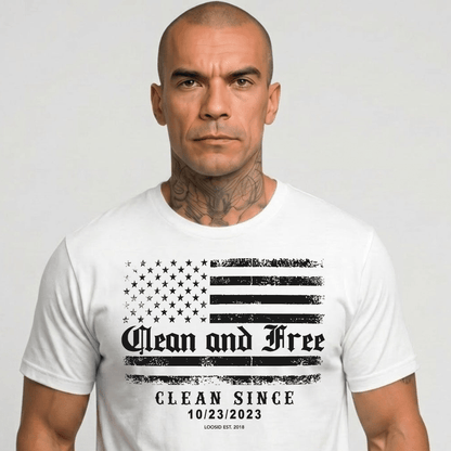 Clean and Free Sober T Shirt featuring the design (view 21)