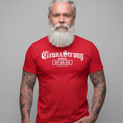 Recovery Date Men's Sobriety Sober T Shirt fit detail (view 19)