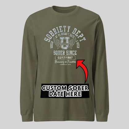 Sobriety Dept Long Sleeve Sober T Shirt side view (view 16)