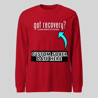 Long Sleeve Clean Sober T Shirt side view (view 16)