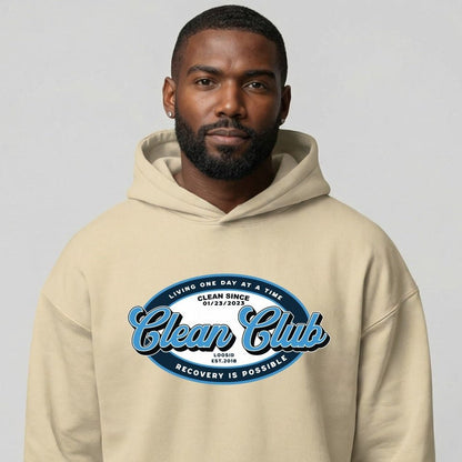 Clean Club Badge Recovery Hoodie back view (view 27)