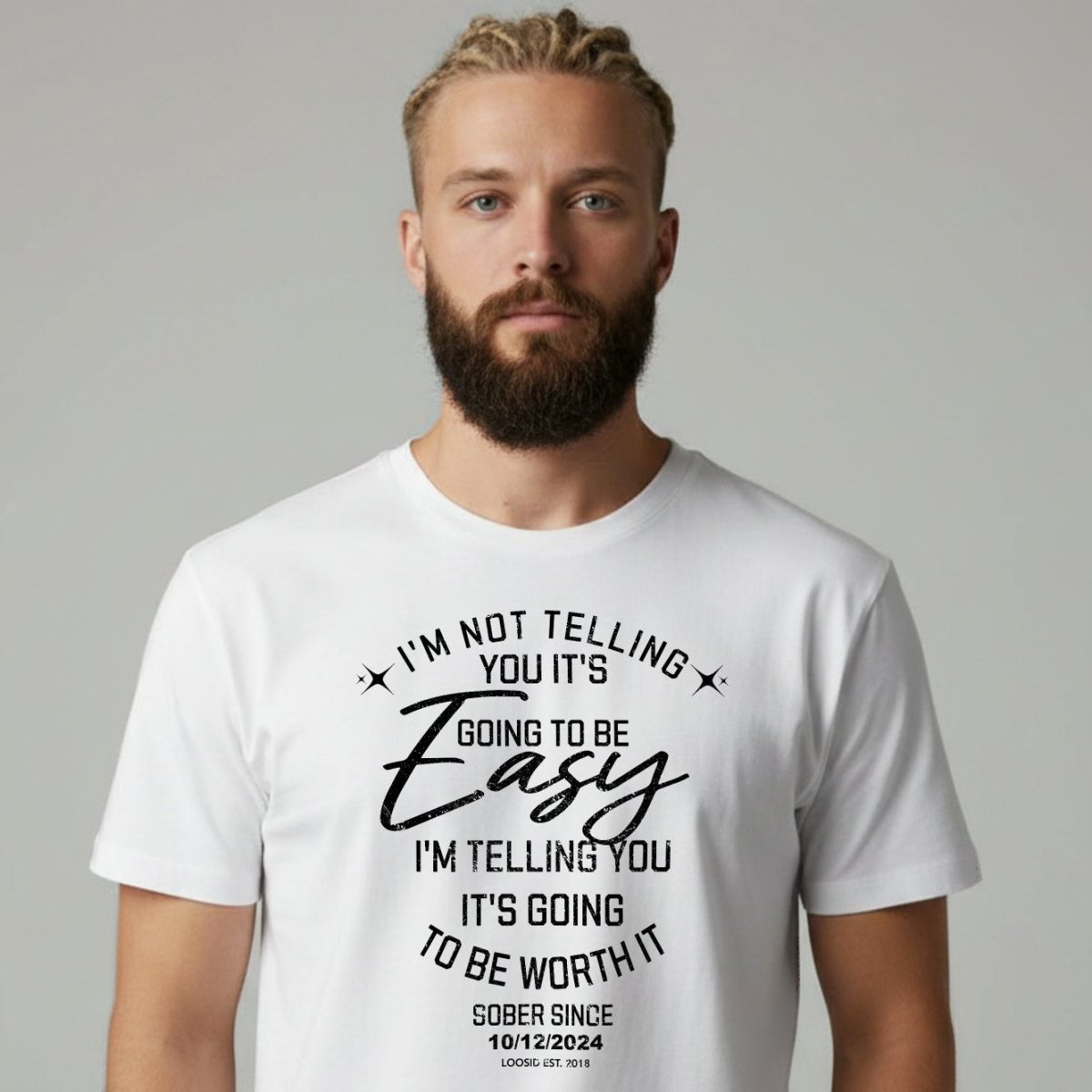 I'm Not telling Sober T Shirt close-up view (view 22)