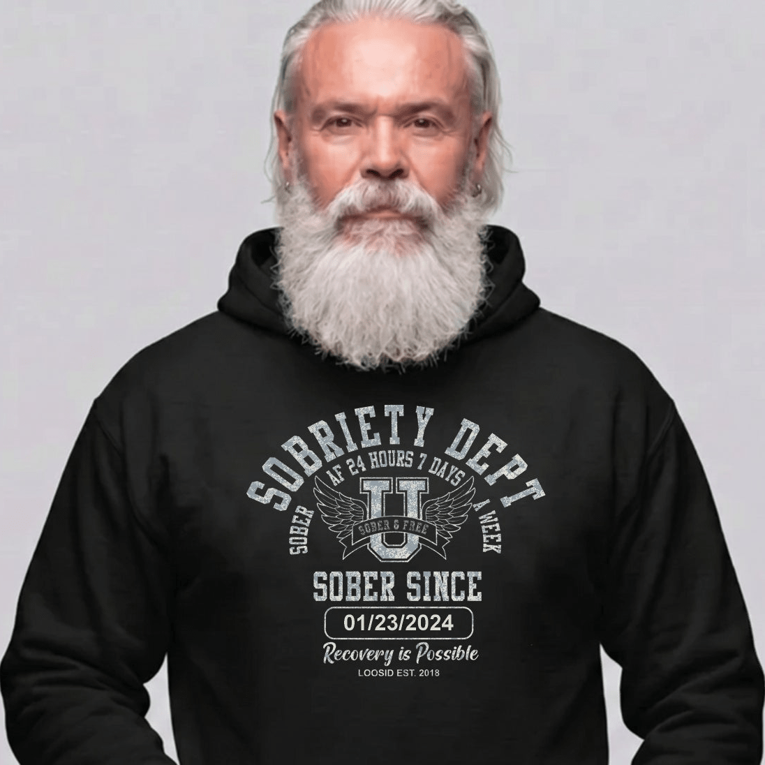Recovery Hoodie | Men's Sobriety Dept 24/7 Hoodie