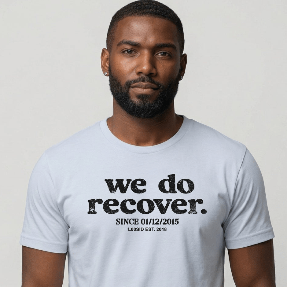 We Do Recover Men's Personalized Sober T Shirt