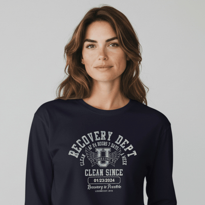Recovery Dept 24 7 Long Sleeve Sober T Shirt fit detail (view 9)