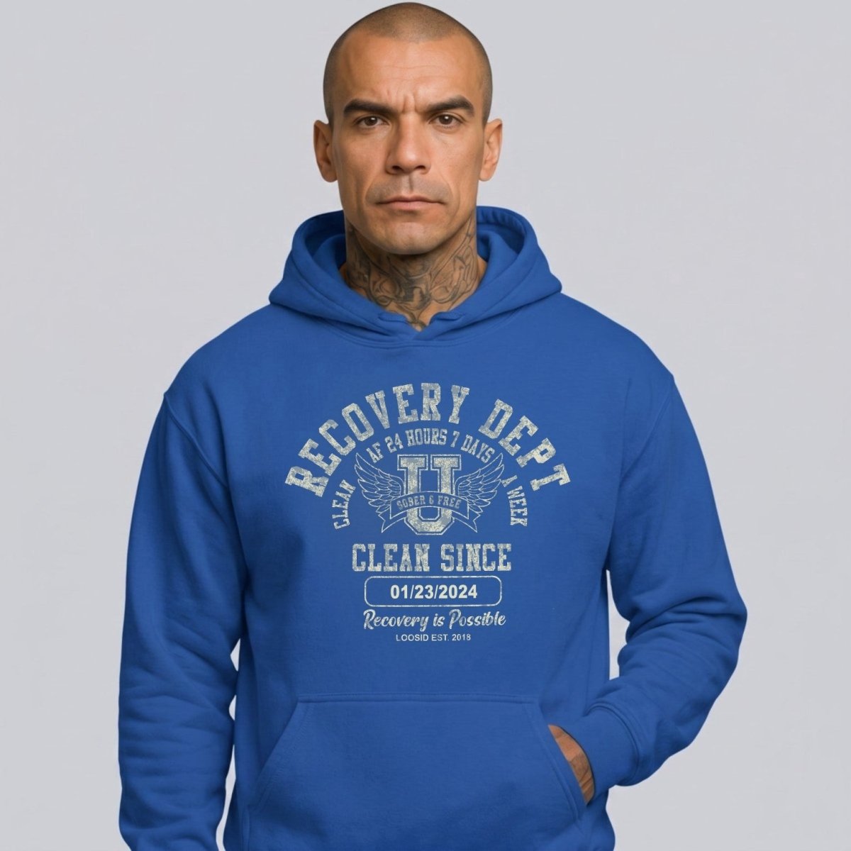 Recovery Dept Recovery Hoodie flat lay styled image (view 13)