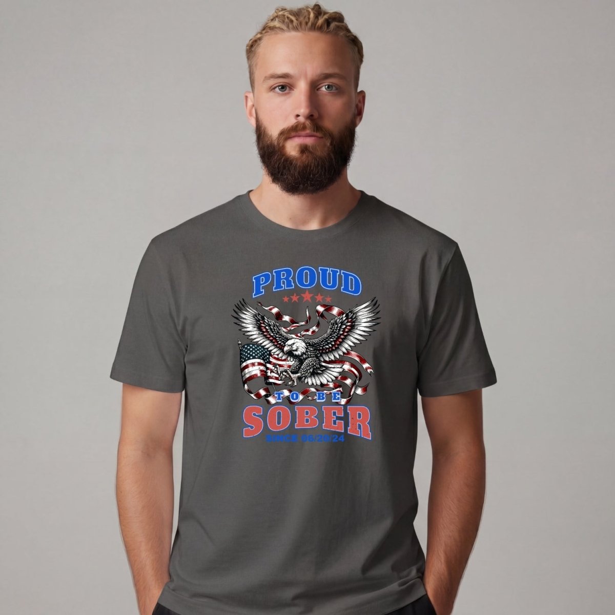 Sober T Shirt | Men's Proud To Be Sober Tee