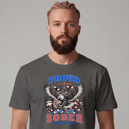 Sober T Shirt | Men's Proud To Be Sober Tee