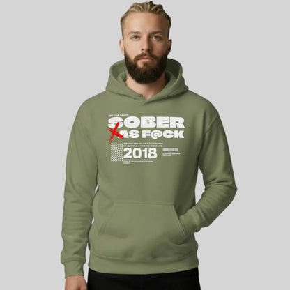 Sober As F*ck Recovery Hoodie lifestyle view (view 25)