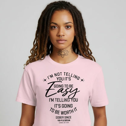 Im Not telling Sober T Shirt side view (view 16)
