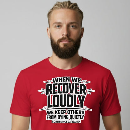 Recover Loudly Sober T Shirt fit detail (view 9)