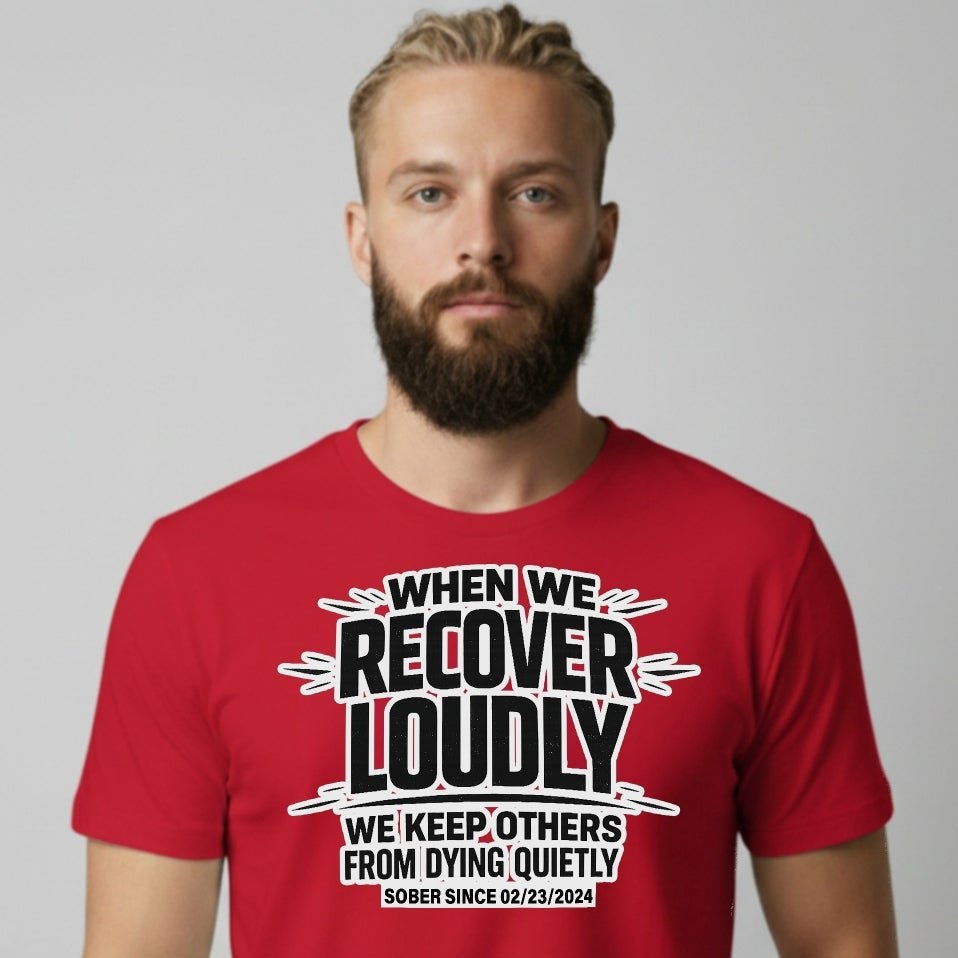 Recover Loudly Sober T Shirt fit detail (view 9)