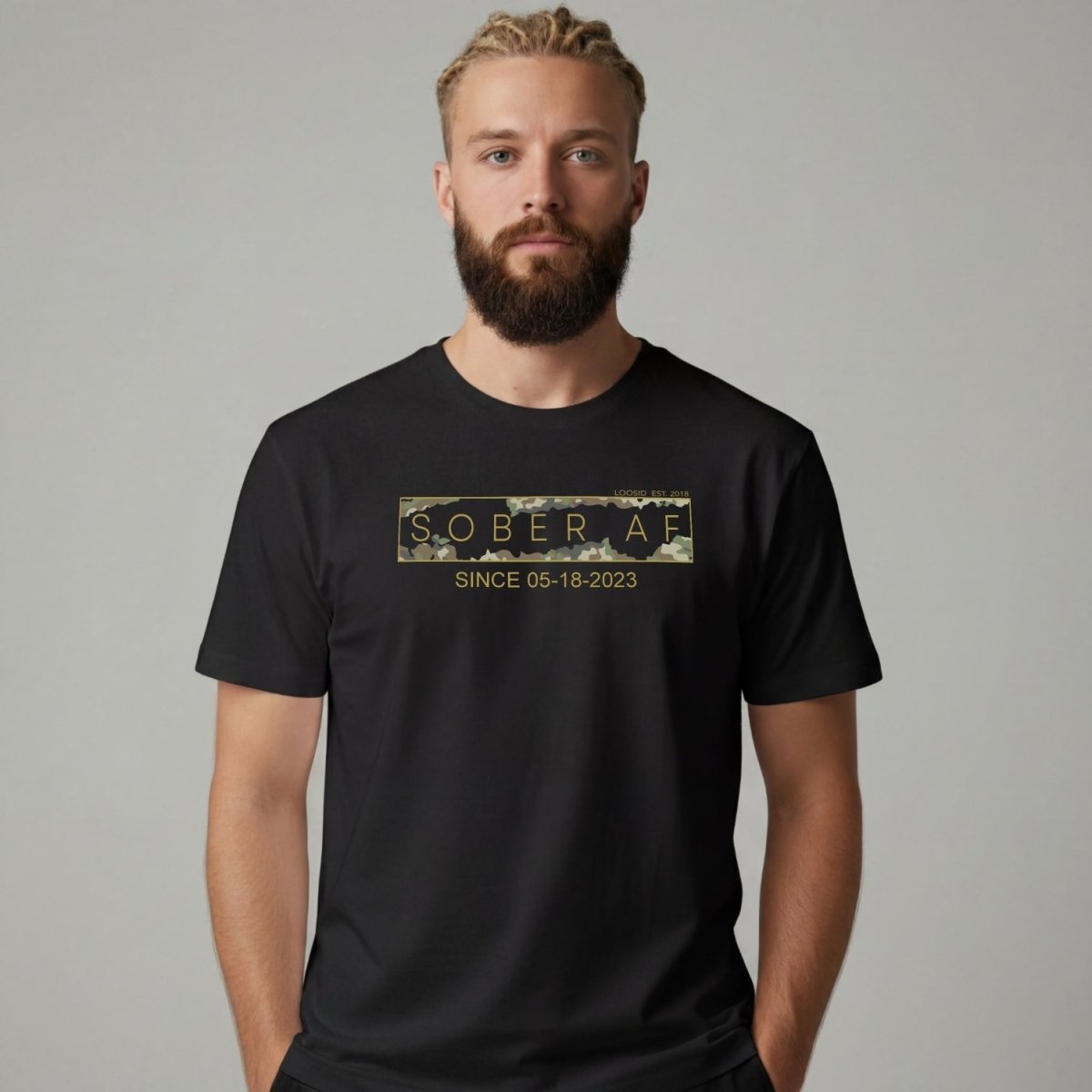 Sober T Shirt | Men's Sober AF Camo Tee