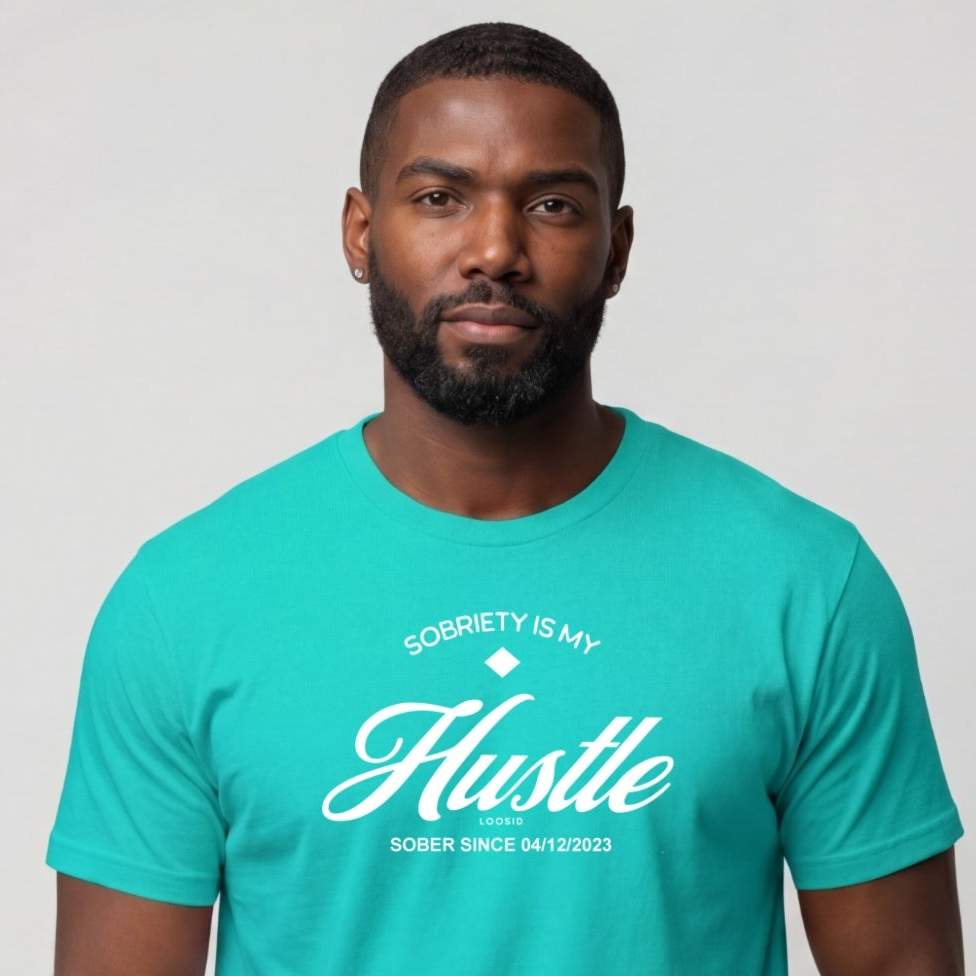 Sober T Shirt | Men's Sobriety is My Hustle Tee
