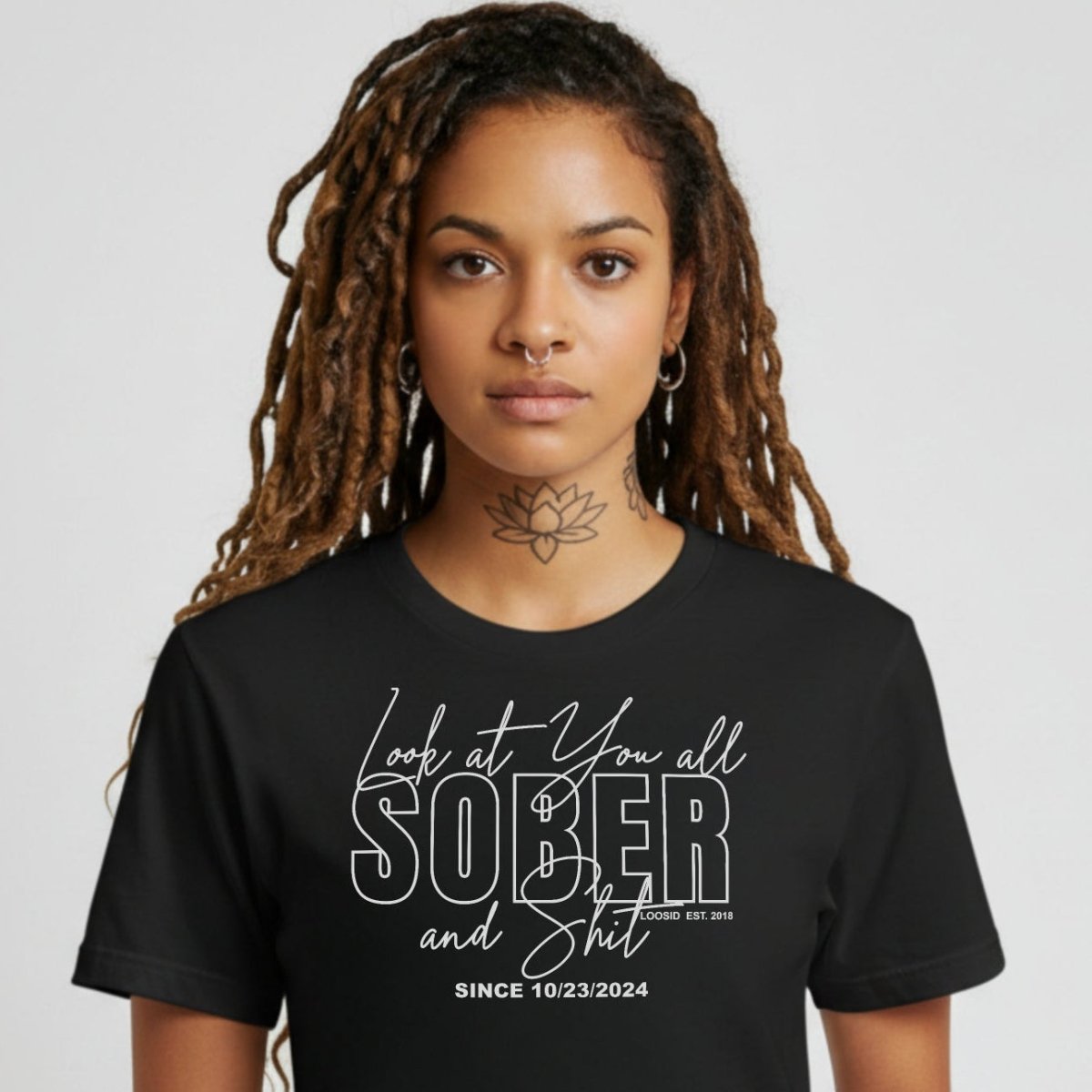 Look At You Sober Sober T Shirt close-up view (view 2)