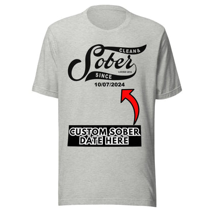 Sober Since Sober T Shirt close-up view (view 12)