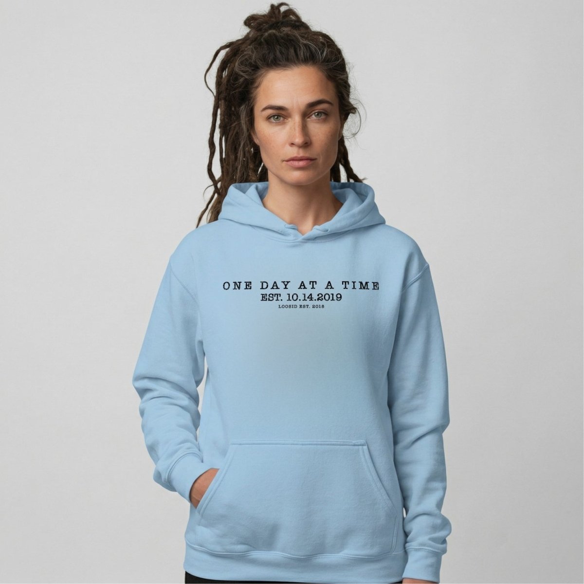 One Day At a Time Recovery Hoodie product photo (view 10)