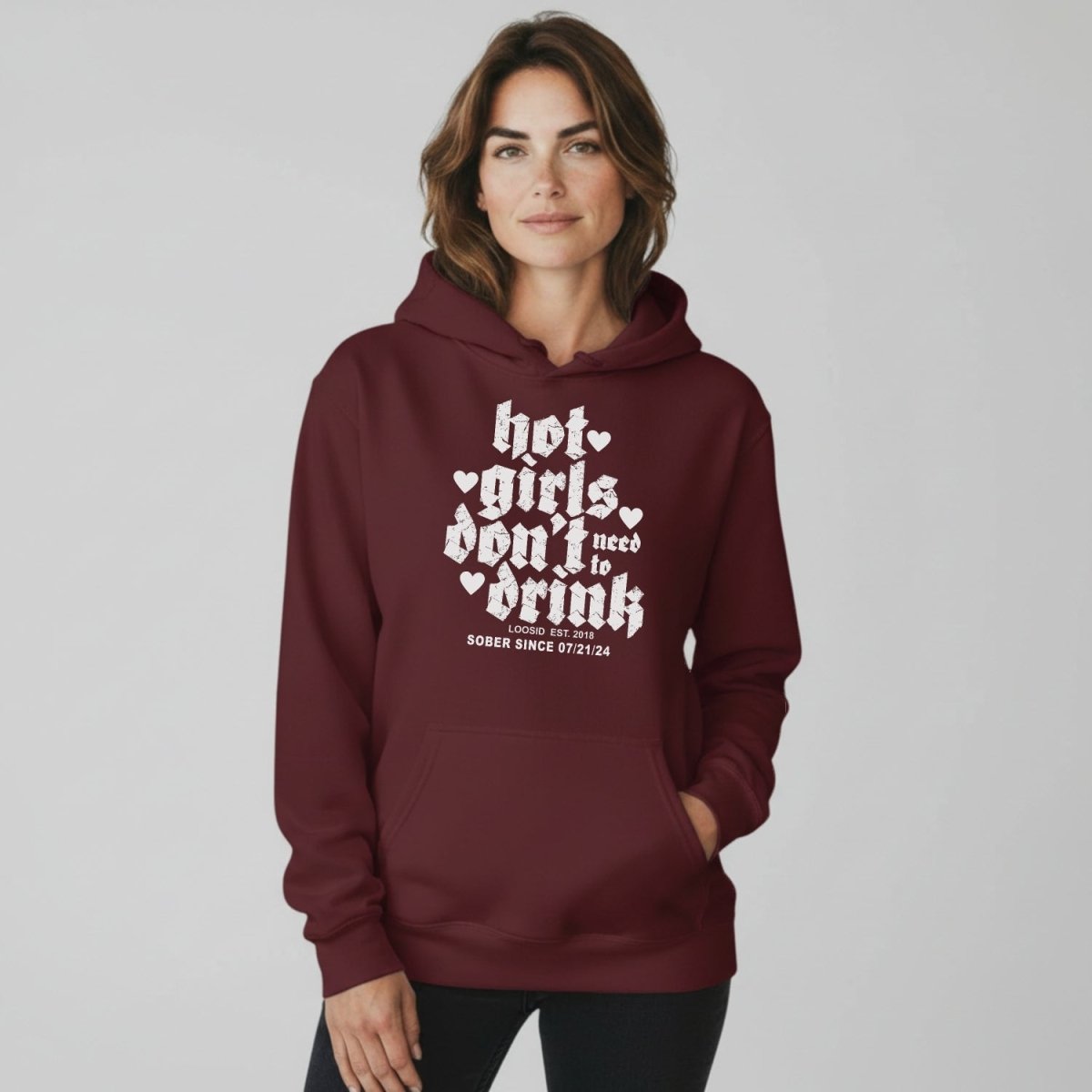 Hot Girls Don't Drink Recovery Hoodie product photo (view 10)