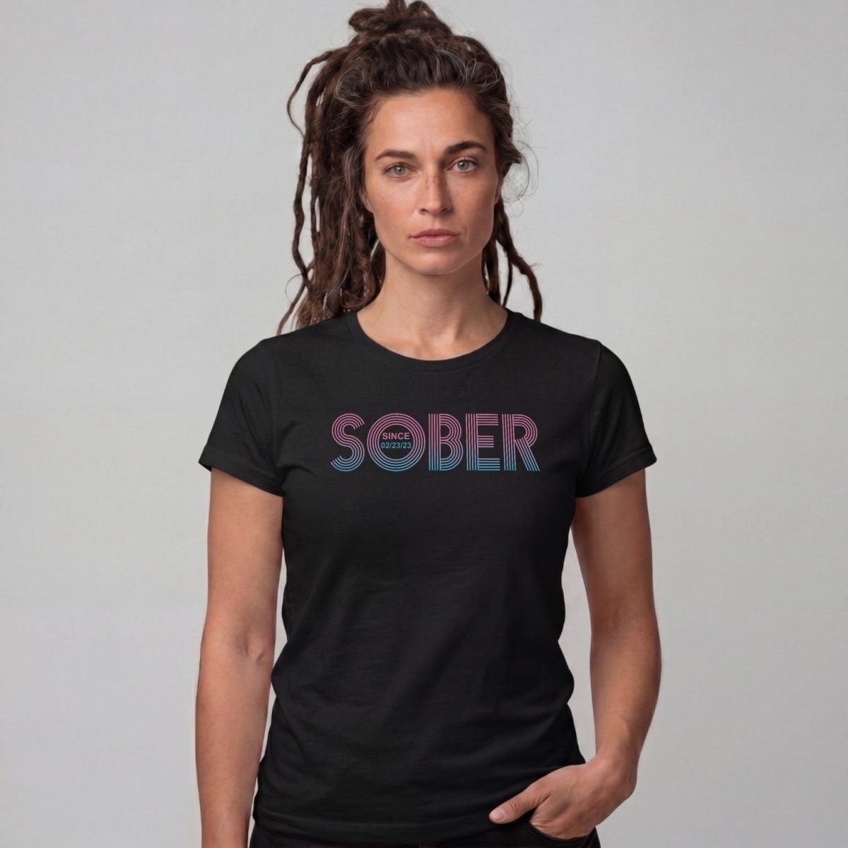 Sober T Shirt | Women's Retro Sober Since Tee