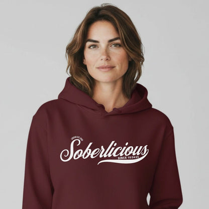 Soberlicious Recovery Hoodie close-up view (view 12)
