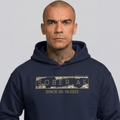 Recovery Hoodie | Men's Sober AF Camo Hoodie