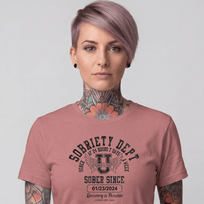 Sober T Shirt | Women's Sobriety Dept Tee