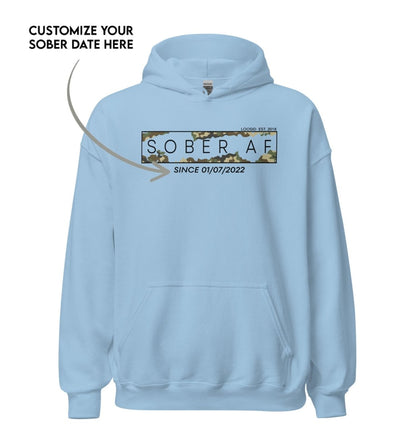 Recovery Hoodie | Men's Sober AF Camo Hoodie