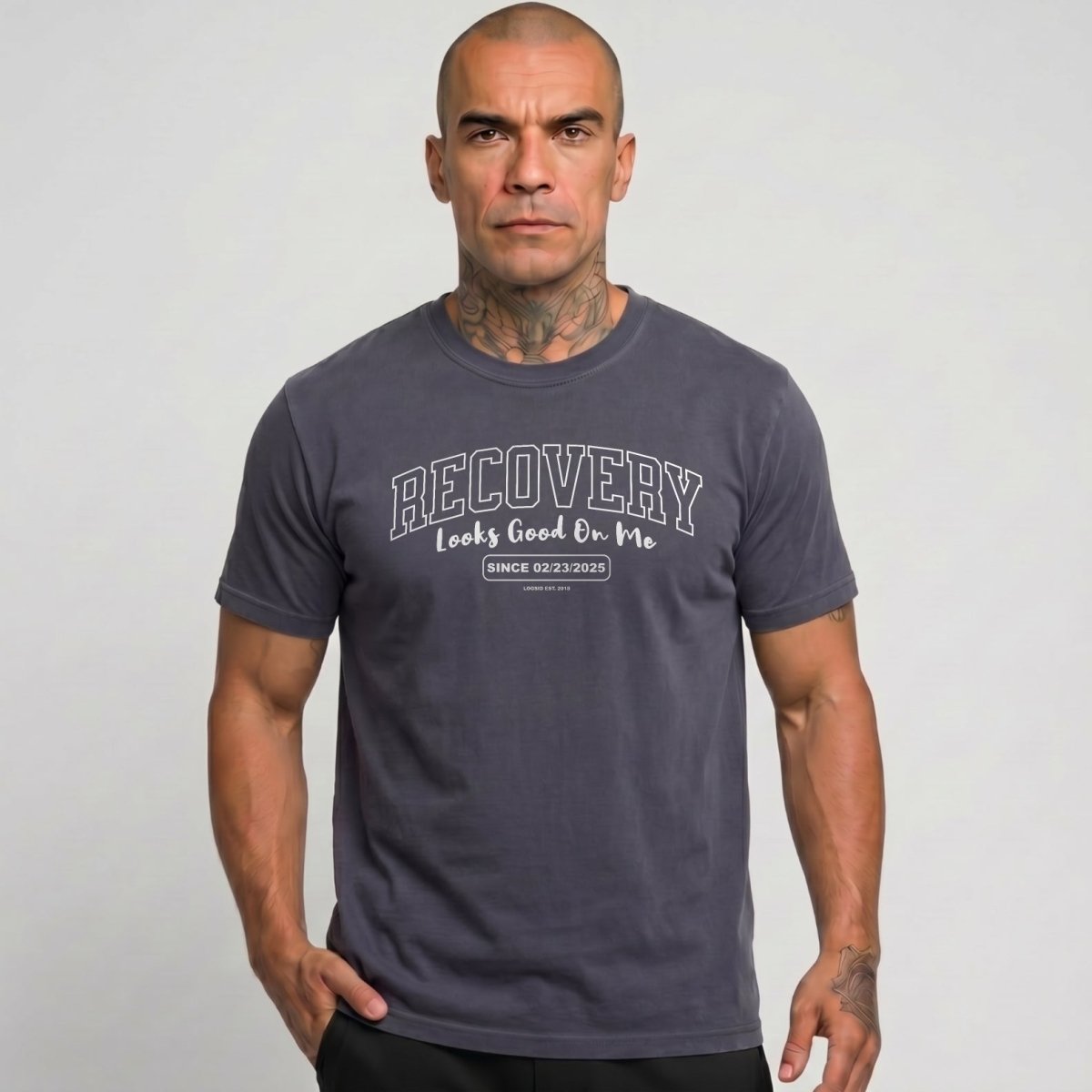 Recovery Looks Good On You Unisex garment dyed Sober T Shirt featuring the design (view 11)