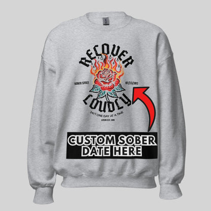 Sobriety Recovery Hoodie flat lay styled image (view 23)