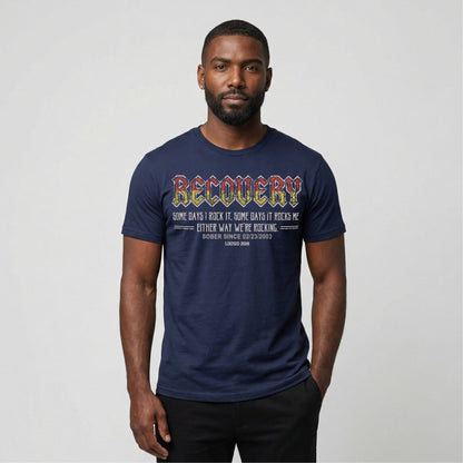 Recovery Rock Sober T Shirt graphic detail (view 14)