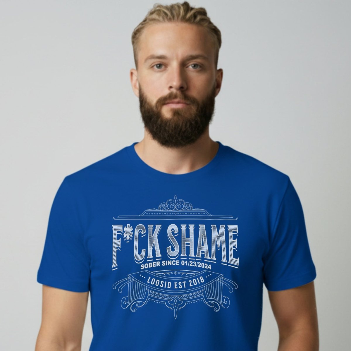 F*ck Shame Sober T Shirt packaging detail (view 18)