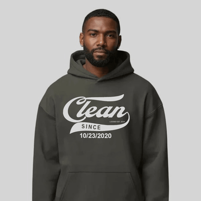 Clean Since Recovery Hoodie close-up view (view 12)