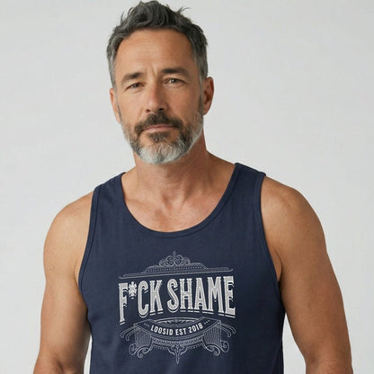 F*ck Shame Sober Tank Top side view (view 6)