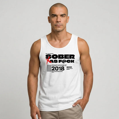 Sober as F*ck Sober Tank Top flat lay styled image (view 13)