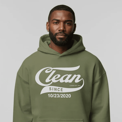 Clean Since Recovery Hoodie back view (view 17)