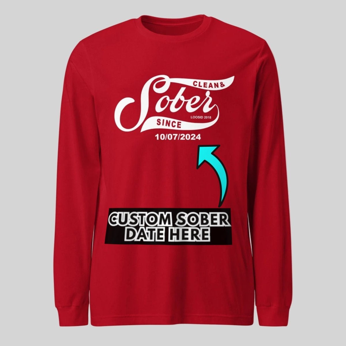 Long Sleeve Sober Sober T Shirt flat lay styled image (view 23)